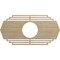 Ekena Millwork Chrysler Wood Fretwork Pierced Ceiling Medallion, Hickory, 40"W x 20"H x 10 1/2"ID x 3/8"T CMWP40X20X0375CSHI - alternate 1